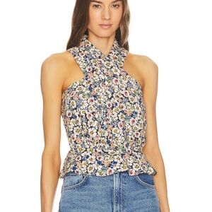 Veronica Beard “Drey” Top - black multi